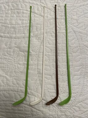 Vintage Set of 4 Tupperware Iced Tea Spoons with Long Handles Kitchen Gadgets
